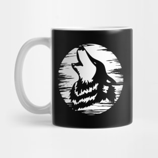 Retro Wolfsilhouettes Wolves Nature Mug